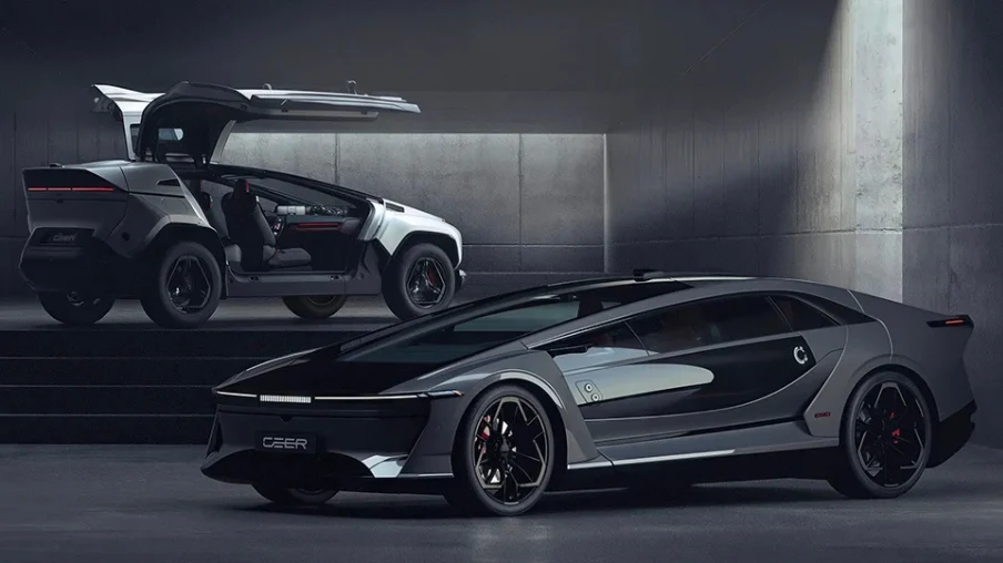 Saudi Crown Prince Unveils CEER EXOBOT Electric Sedan and SUV